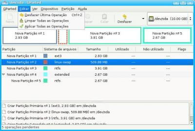 Linux: Grub - lista de partições